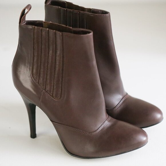 French Connection Dark Brown  Stiletto Booties - Picture 2 of 10